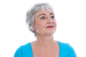 Woman gazing into the future