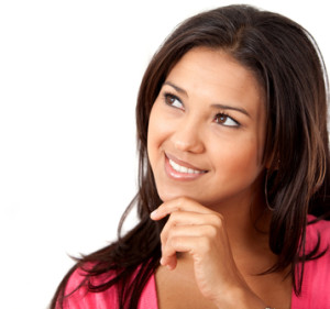 Beautiful pensive woman